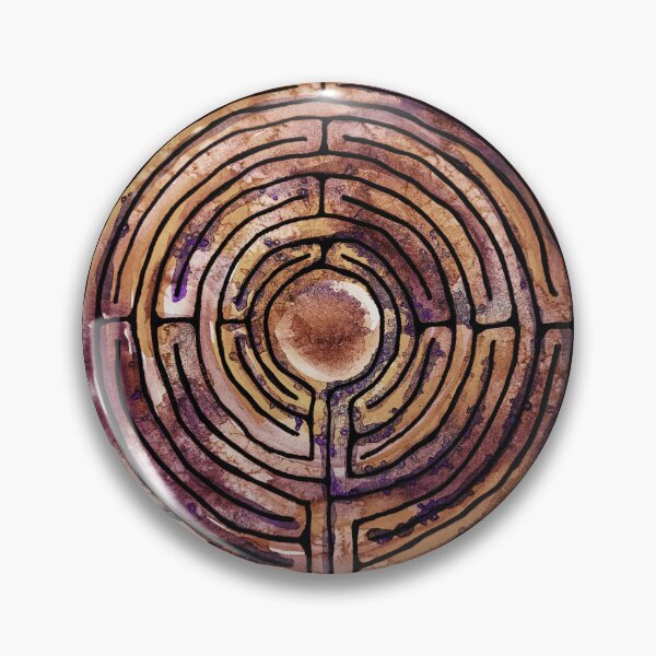 Artikelvorschau, Aquarell-Labyrinth-Labyrinth-Erdtöne entworfen und verkauft von heartsake.