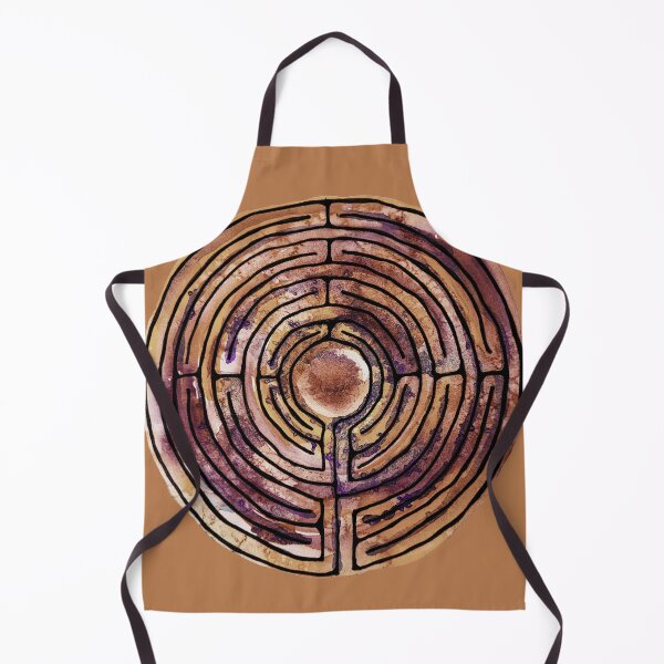 Item preview, Watercolor Labyrinth Maze Earth Tones designed and sold by heartsake.