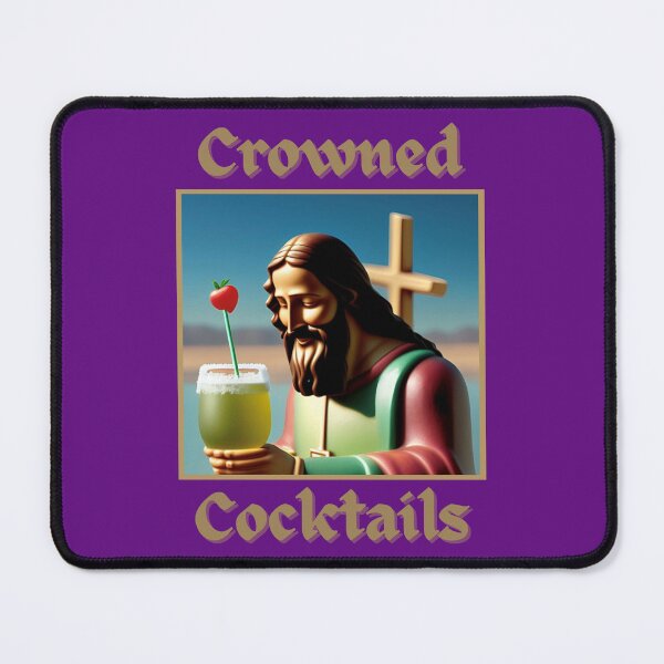 Item preview, Crowned Cocktail: Jesus Enjoying a Mixed Drink with a Smile designed and sold by steph5477.