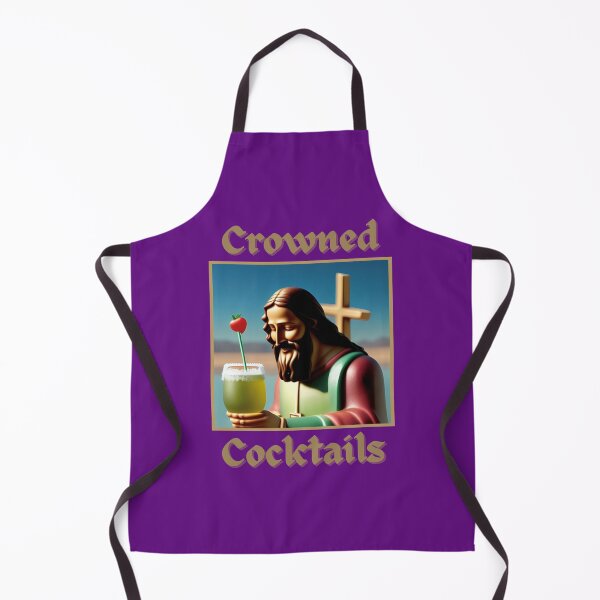 Item preview, Crowned Cocktail: Jesus Enjoying a Mixed Drink with a Smile designed and sold by steph5477.