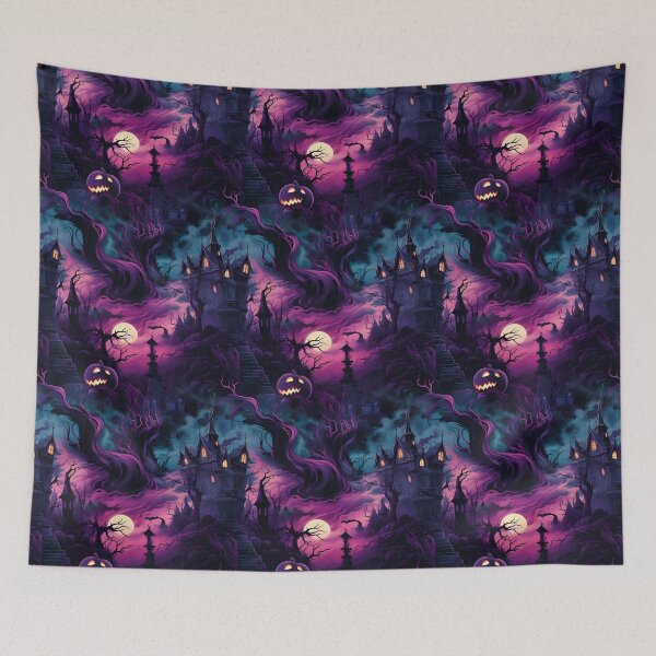 Item preview, Halloween Patterns | Spooky Vapor Art | Haunted House Collection designed and sold by DreamBlazeStu.