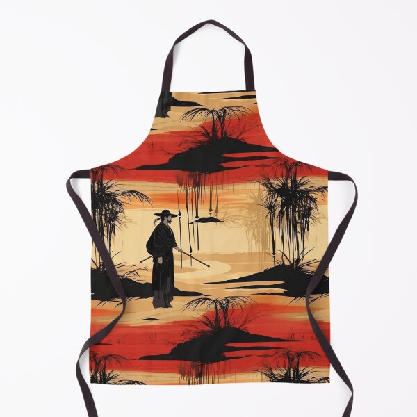 Item preview, Sunset Samurai on the river pattern designed and sold by Viking-Samurai.