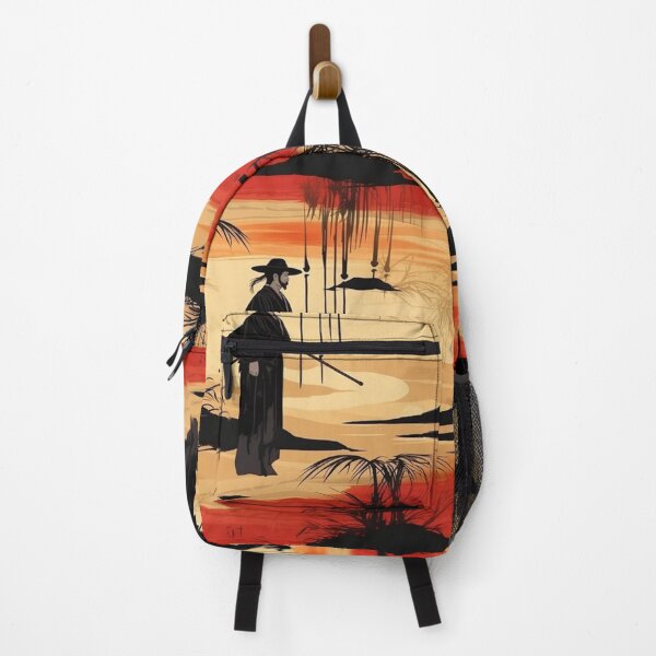 Item preview, Sunset Samurai on the river pattern designed and sold by Viking-Samurai.