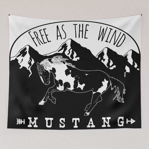 Item preview, Mustang Horse- Free as the Wind designed and sold by aheadgraphics.