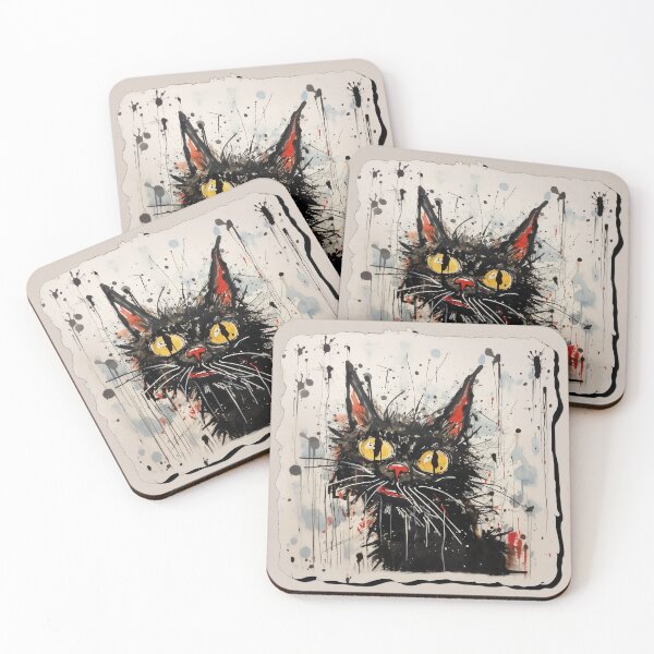 Item preview, Curious Black Cat designed and sold by Nabucodonoshop.