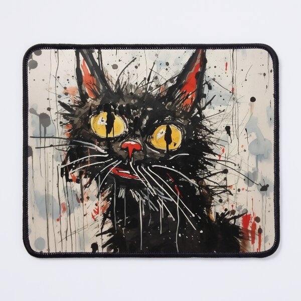 Item preview, Curious Black Cat designed and sold by Nabucodonoshop.
