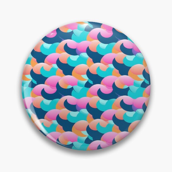 Item preview, Retro Summertime Happy Arcs and Waves Colorful pattern designed and sold by Viking-Samurai.