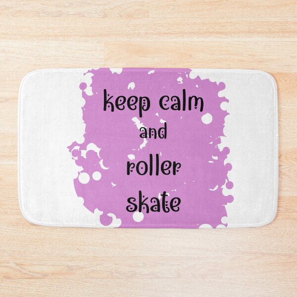 Item preview, Keep Calm and roller skate - pink background designed and sold by EmeraldeaArt.