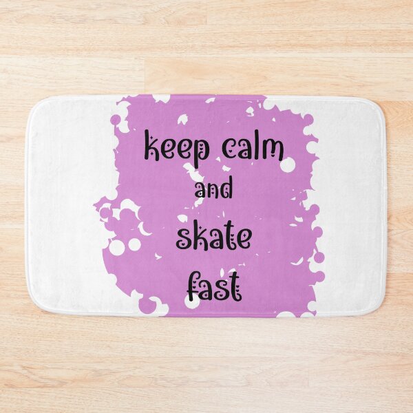 Item preview, Keep Calm and skate fast - pink background designed and sold by EmeraldeaArt.