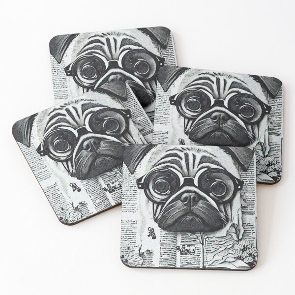 Item preview, Pug in the NEWS 3 designed and sold by RedBluffTraders.