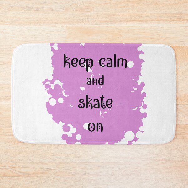 Item preview, Keep Calm and skate on - pink background designed and sold by EmeraldeaArt.