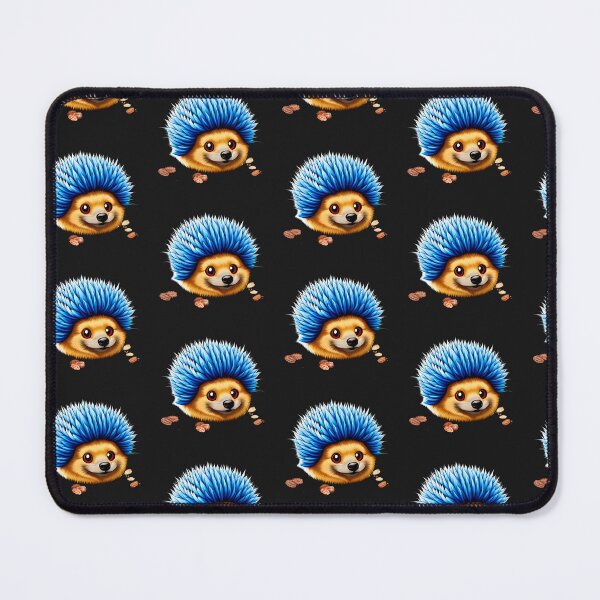 Item preview, Beautiful hedgehog print, blue hedgehog, blue hedgehog animal, cute happy hedgehog designed and sold by okCliveo.