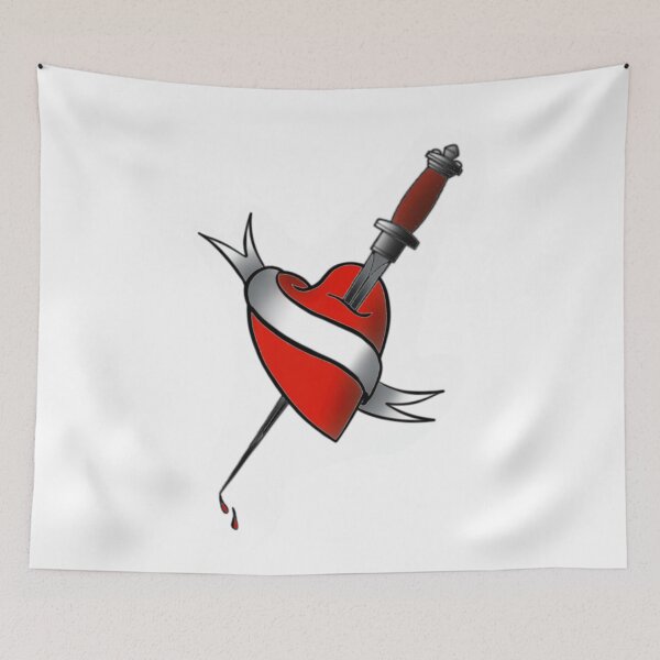 Item preview, Banner heart being stabbed  designed and sold by Jesanns.
