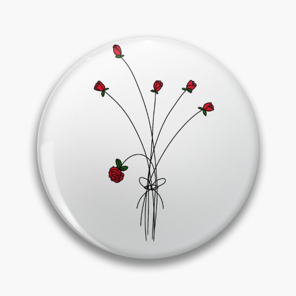 Item preview, Bundle of roses line work art designed and sold by AmyJStickers.