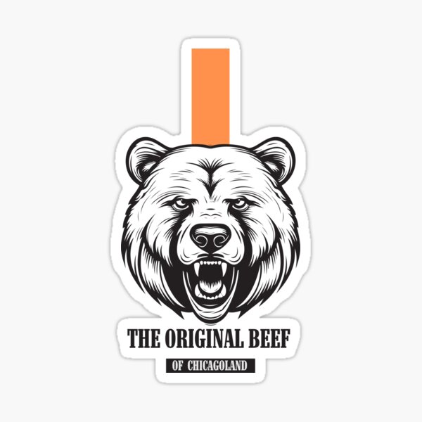 GO BEARS Chicago Bears Decal Sticker 1990s