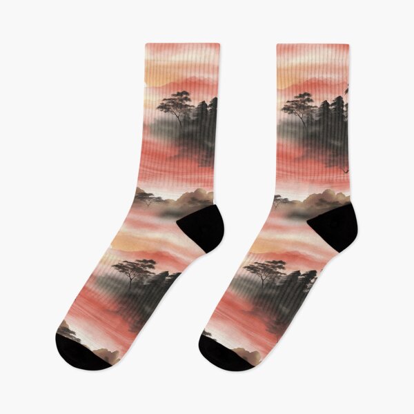 Item preview, Summer Misty Mountain Sunset Pattern designed and sold by Viking-Samurai.