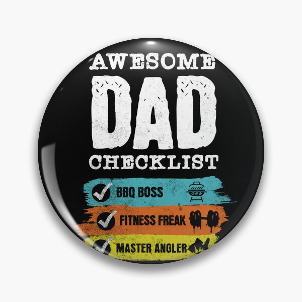 Item preview, Awesome Dad Checklist - BBQ, Fitness, Angler designed and sold by Zandalus.