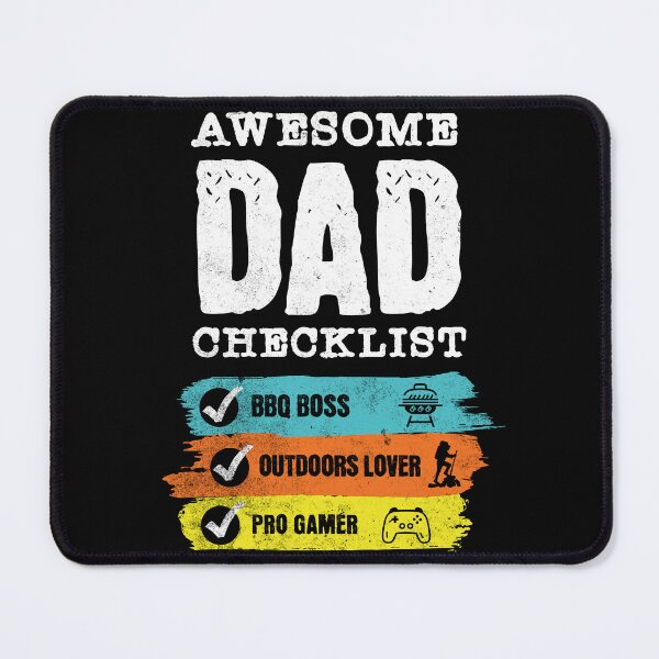 Item preview, Awesome Dad Checklist - BBQ, Outdoors, Gamer designed and sold by Zandalus.