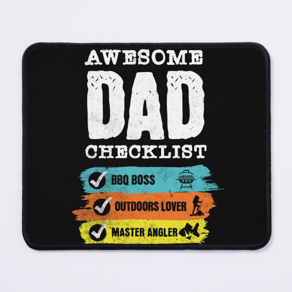 Item preview, Awesome Dad Checklist - BBQ, Outdoors, Angler designed and sold by Zandalus.