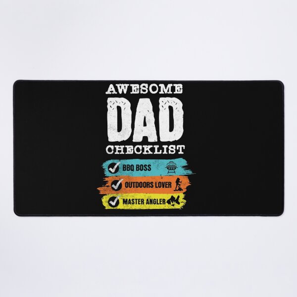 Item preview, Awesome Dad Checklist - BBQ, Outdoors, Angler designed and sold by Zandalus.