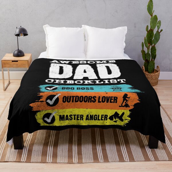 Item preview, Awesome Dad Checklist - BBQ, Outdoors, Angler designed and sold by Zandalus.