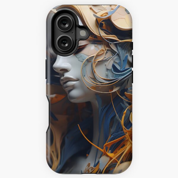 Item preview, Chromatic Expression - A Futuristic Portrait with Blue and Yellow Painted Hair designed and sold by vadimcarazan.