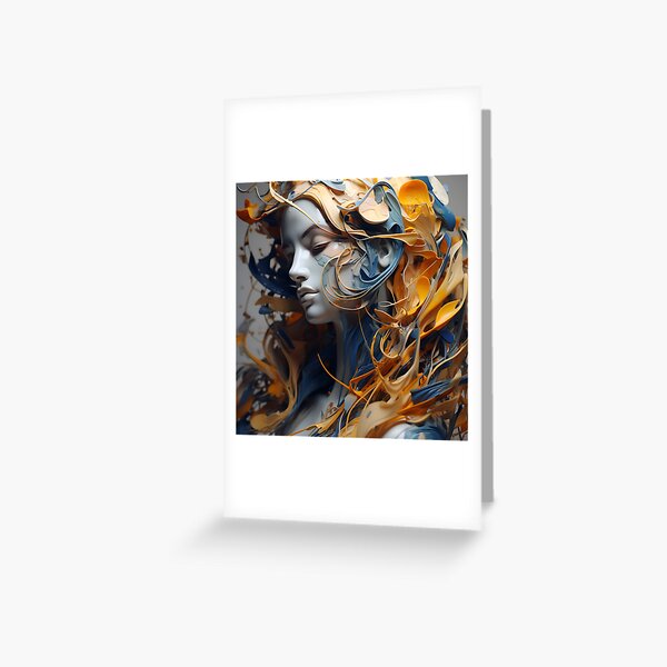 Item preview, Chromatic Expression - A Futuristic Portrait with Blue and Yellow Painted Hair designed and sold by vadimcarazan.