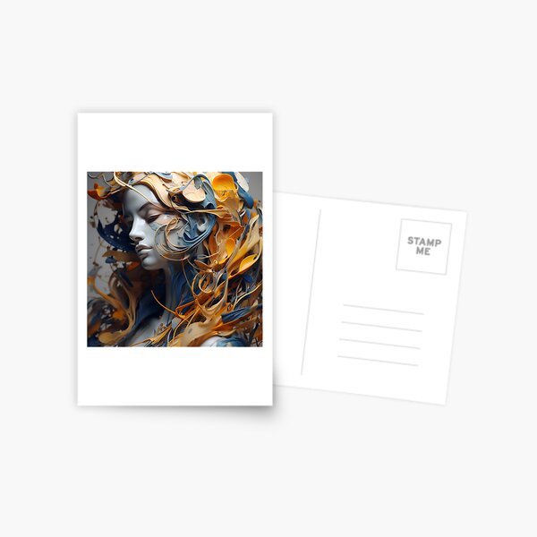 Item preview, Chromatic Expression - A Futuristic Portrait with Blue and Yellow Painted Hair designed and sold by vadimcarazan.
