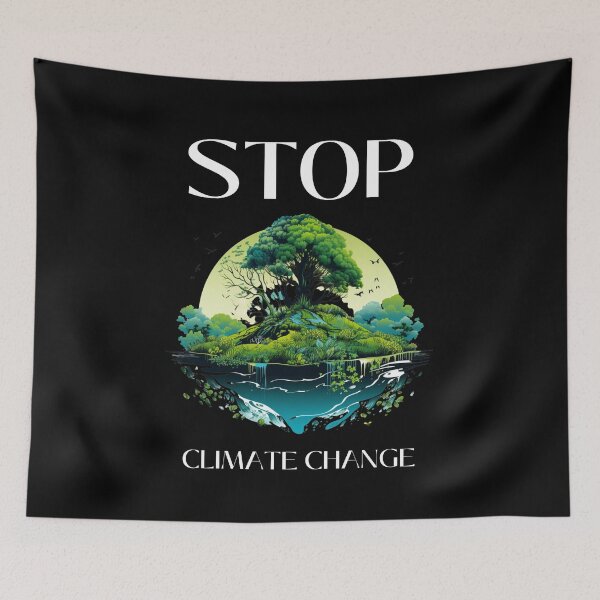 Item preview, Stop climate change designed and sold by Mateusz Majcherek.