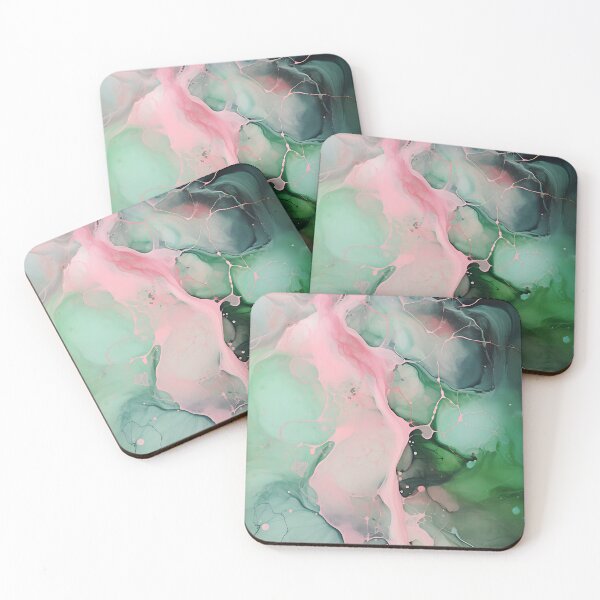 Item preview, Enigmatic Fusion - Abstract Painting of Pink, Green, and Black designed and sold by vadimcarazan.
