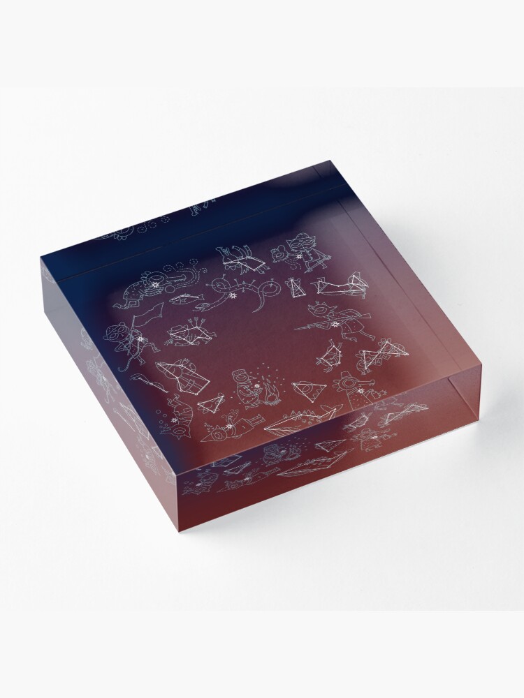 Alternate view of Night in the Woods Constellations Acrylic Block