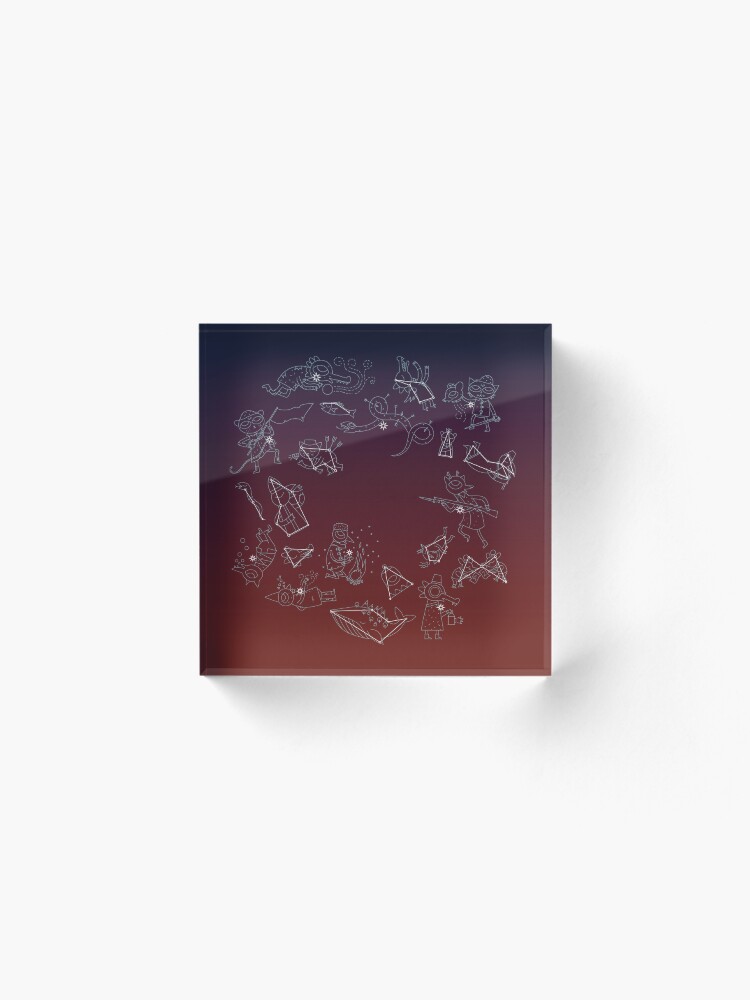 Alternate view of Night in the Woods Constellations Acrylic Block