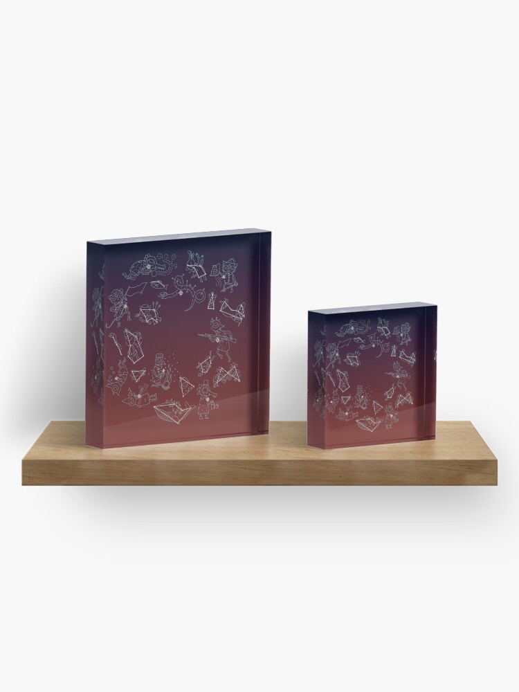 Alternate view of Night in the Woods Constellations Acrylic Block