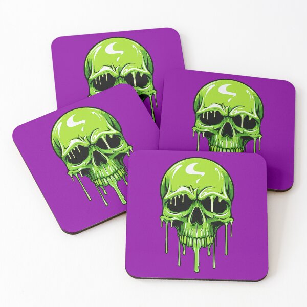 Item preview, Green Dripping Skull | Green Melting Skull | Graffiti Skull designed and sold by CoolHippoQuotes.