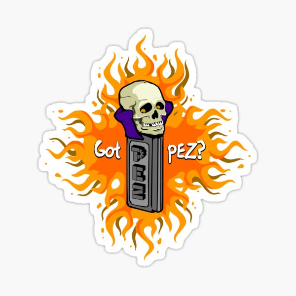 Vista previa del artículo con la obra «Tengo PEZ Skull on Fire», diseñado y vendido por michaelbrumett.
