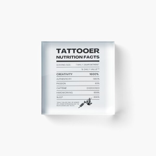 Item preview, Tattooer facts - black lettering  designed and sold by Jesanns.
