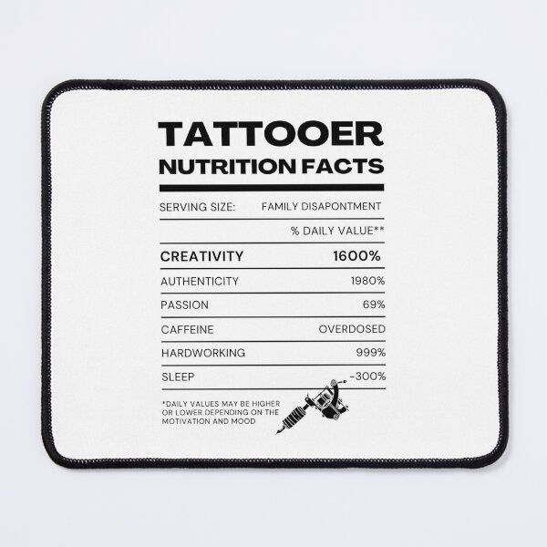 Item preview, Tattooer facts - black lettering designed and sold by Jesanns.