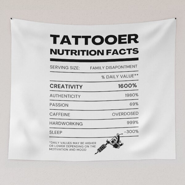 Item preview, Tattooer facts - black lettering  designed and sold by Jesanns.
