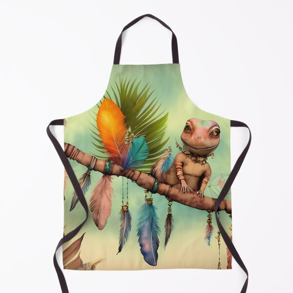 Item preview, Gecko Cute Bohemian Lizard on Boho Feathers Branch - AI Art 1 of 4 designed and sold by Beachy.