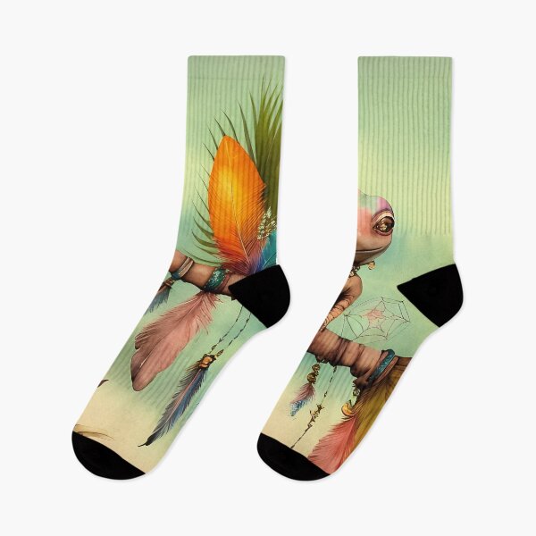 Item preview, Gecko Cute Bohemian Lizard on Boho Feathers Branch - AI Art 1 of 4 designed and sold by Beachy.