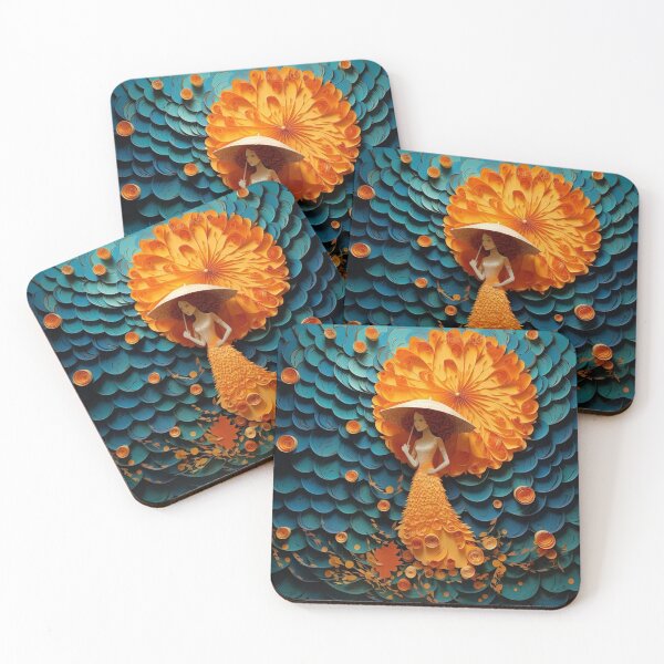 Item preview, Paper art design by person with an umbrella under it, in the style of victor nizovtsev designed and sold by aiphotosart.