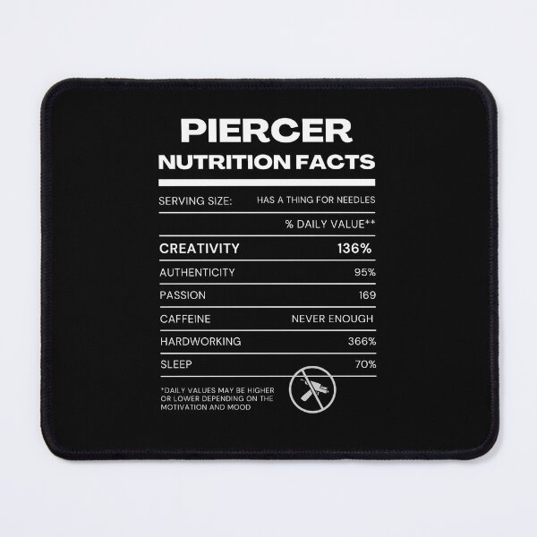 Item preview, Piercer facts - white lettering  designed and sold by Jesanns.