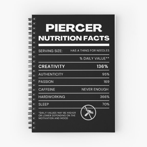 Item preview, Piercer facts - white lettering  designed and sold by Jesanns.