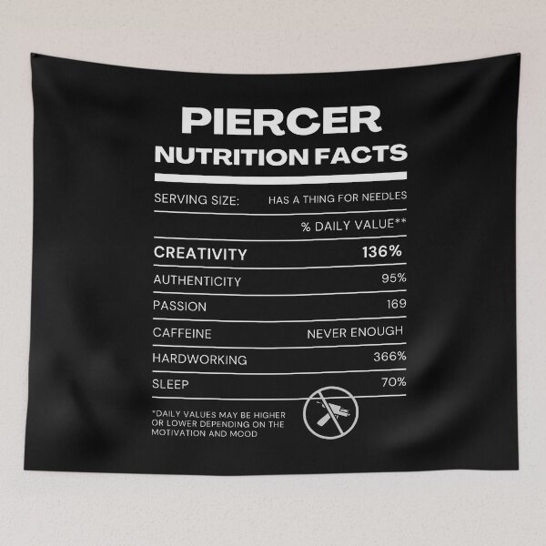 Item preview, Piercer facts - white lettering  designed and sold by Jesanns.