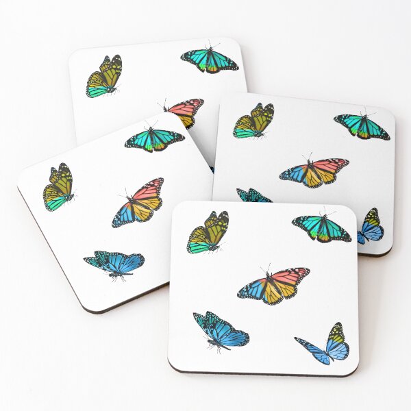 Item preview, Colourblock Butterflies Sticker Pack designed and sold by casserolestan.
