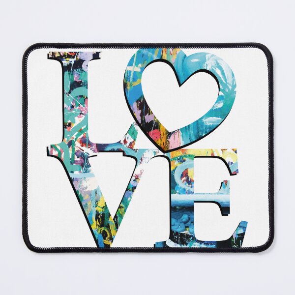Item preview, Love Text, Love Heart, Graffiti Style, Street Art, Blue designed and sold by DefintionArt.