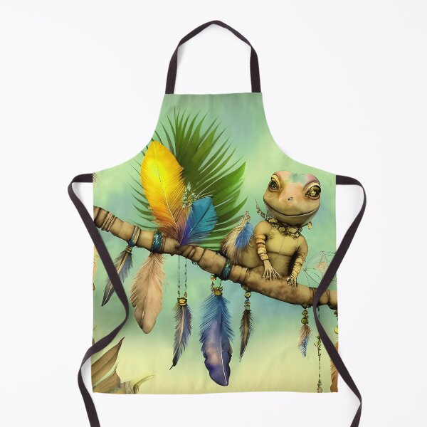Item preview, Gecko Cute Bohemian Lizard on Boho Feathers Branch - AI Art 2 of 4 designed and sold by Beachy.