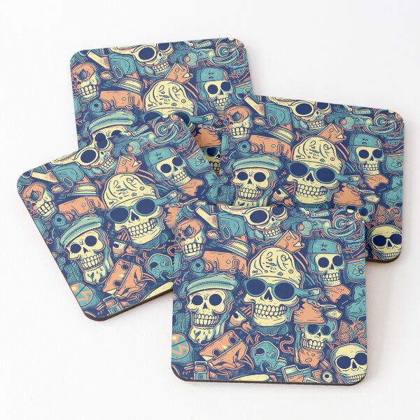 Item preview, Rebel Bones: A Radical Skull Print designed and sold by Anto2030.
