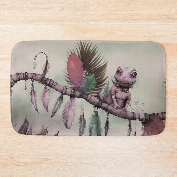 Item preview, Gecko Cute Bohemian Lizard on Boho Feathers Branch - AI Art 3 of 4 designed and sold by Beachy.