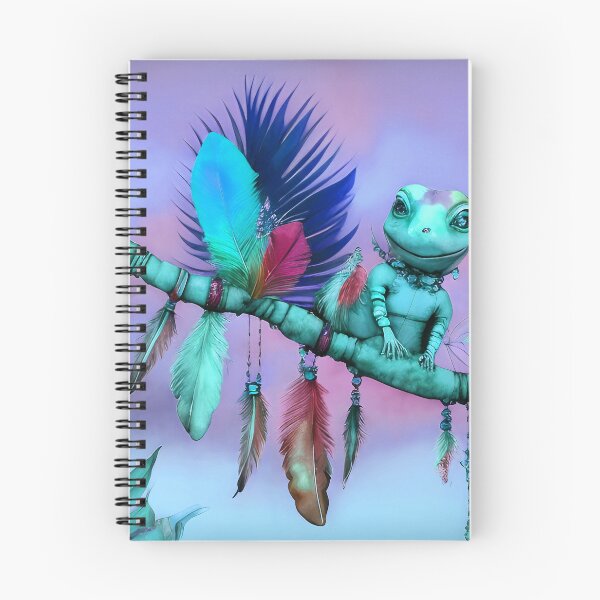 Item preview, Gecko Cute Bohemian Lizard on Boho Feathers Branch - AI Art 4 of 4 designed and sold by Beachy.